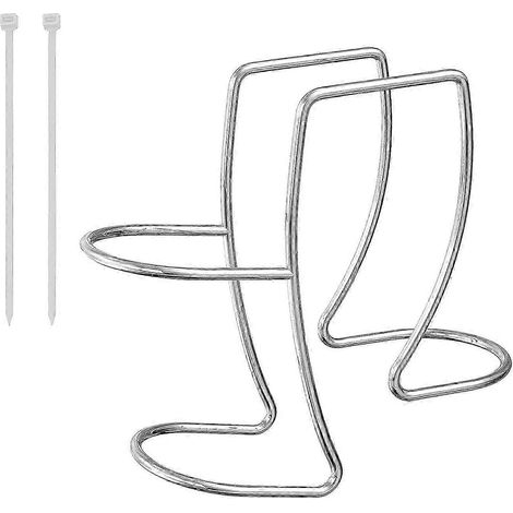 Support de tuyau d'évacuation pour machine à laver, support de tuyau d'évacuation réglable avec pince et guide-tuyau, compatible avec tous les tuyaux d'évacuation. (1/5)