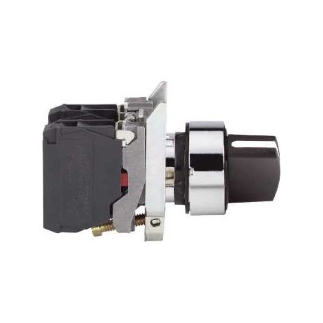 Harmony bouton tournant noir Ø22 - à manette - 3 positions - 2F - XB4BD53