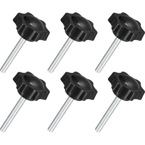 6Pcs Boutons Étoile M6 x 45mm Bouton de Serrage Hexagonal (1/5)