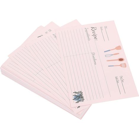 Kompakte Rezeptkarten für die Küche 50 Blatt Packung