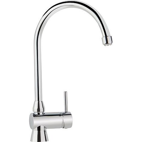 Mitigeur d'évier KWC chromé, 360° orientable basse-pression