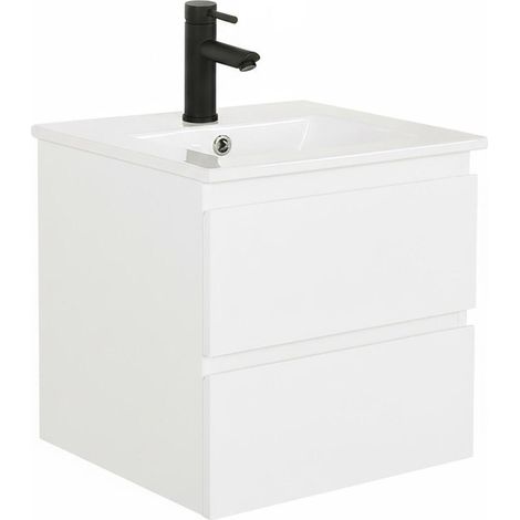 Meuble vasque SORRENTO suspendu 45cm avec plan céramique