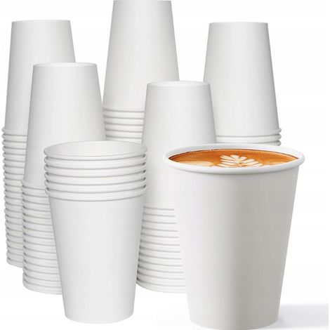 Bicchieri di carta per bevande calde, 250 ml x 100 pezzi (1/3)