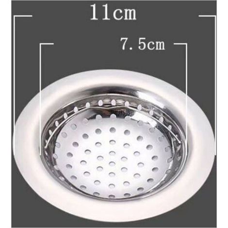 2 filtres évier cuisine, crépine inox avec poignée, grille bac cuisine 110mm, facile à nettoyer (1/4)
