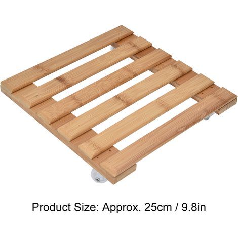 Support de base à roulettes pour plantes, carré avec roulette amovible à 360 ° pour pot de fleurs 25x25cm S (1/5)