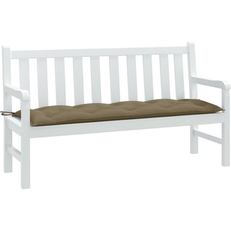 Gartenbank-Auflage Melange Taupe 150x50x7 cm Stoff