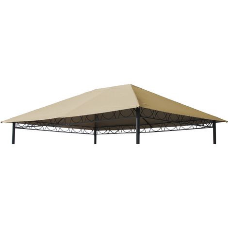 Ersatzdach 3x4m Stil Pavillon Sand Ersatzplane Ersatzbezug (1/5)