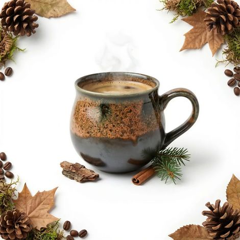 TAZA DE BARRIL DE CER脕MICA PARA VINO CALIENTE, T脡 Y CAF脡 CON ASA 250ML