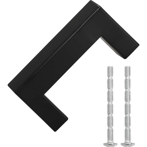 Möbelgriffe 10 Stk. Schwarz 64 mm Edelstahl vidaXL (1/4)