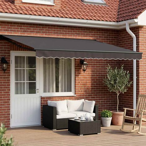 vidaXL Auvent rétractable électrique Anthracite 4 × 3 m
