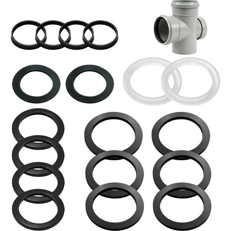18 Pièces Joint Siphon et Vidange, Rondelles pour Tuyaux 40mm 45mm 56mm (1/5)