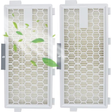 Lot de 2 Filtre Aspirateur Air Clean Plus 50 pour Miele Complete C3 C2, HEPA Airclean Filtres d'aspirateur carbon actif Remplacement pour Miele Compact C1 C2 S4000-4999 S5000-S5999 Aspirateur (1/5)