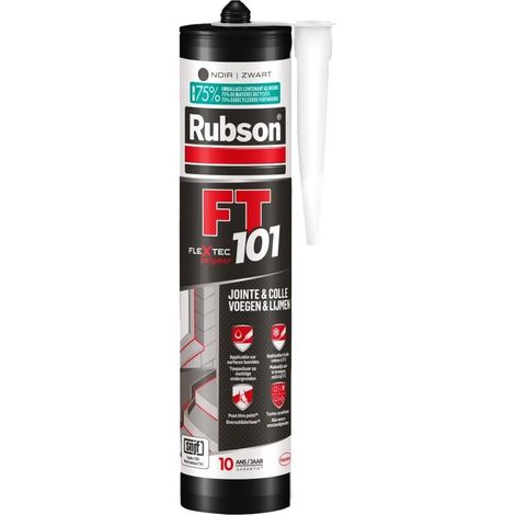 Mastic FT 101 Joint Fissure et Colle Noir (cartouche 280 ml) - Mastic polyvalent tous matériaux - Étanche et résistant (1/5)
