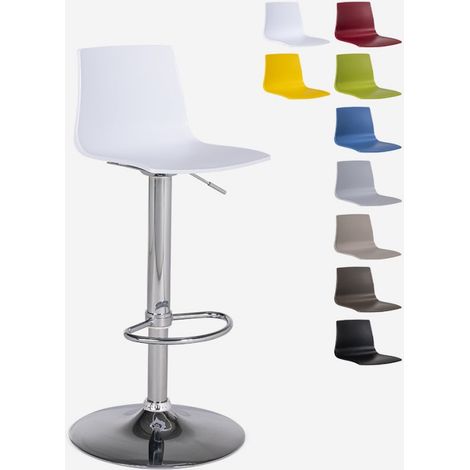 Höhenverstellbarer matter Designhocker Grand Soleil Imola Matt Küchenbar - Weiß