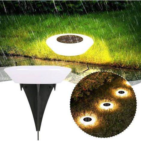 Spot Solaire Jardin Encaster Étanche pour Aménagement Paysager Éclairage Extérieur Décoratif Compatible Pelouse Durable (1/5)