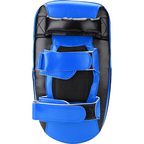 Bouclier d'entraînement incurvé pour coups de pied, mains et pieds (bleu) (1/5)