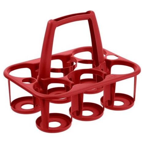 Tontarelli 8075144688 Cover Line Cestello Porta Bottiglie 6 Posti colore Rosso