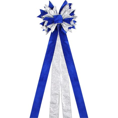 Nœud Papillon - Décoration Arbre De Noël - Intérieur Extérieur - 140 x 31 cm - Tissu Multicolore - 1 Pièce (1/5)