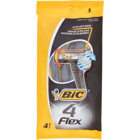 Bic Rasoio Usa e Getta Flex - Confezione 4 Pezzi - (1/3)
