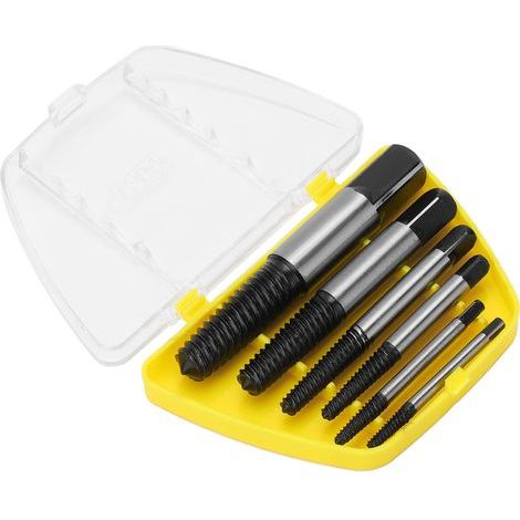 Set mit 6 Schraubenausdrehern für beschädigte Schrauben, Schraubenausdreher aus Chrom-Vanadium-Stahl für abgebrochene Schrauben, leicht zu entfernendes Werkzeug für beschädigte Schrauben (1/5)