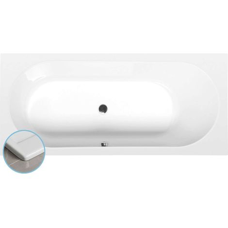 Baignoire rectangulaire ASTRA B SLIM 165x75x48cm, blanc (1/4)