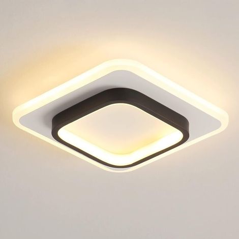 Plafonniers carrés 22W,Plafonniers LED, Lampe de Plafond 3500K pour Salle de Bain, Salon, Chambre, Cuisine, Couloir (Blanc Chaud) (1/5)