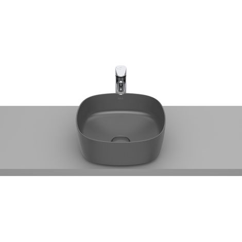 Vasque à poser en fineceramic Inspira Soft - 370x370x140mm - onyx