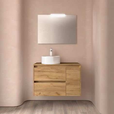 Meuble bain suspendu SPLASH 2 tiroirs et coquette