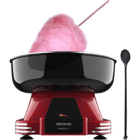 Máquina de algodón de azúcar cecotec rojo 500 W acero inoxidable (1/6)