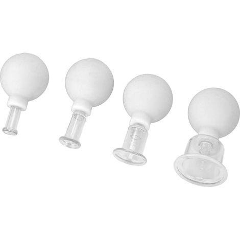 Kit de ventouses sous vide pour éliminer l'humidité, masser, ventouses résistantes, améliorer la circulation sanguine, ensemble de ventouses blanches (1/5)