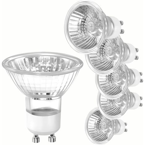 Ampoules Halogènes MR16 - Lot de 6 - Verre et Métal - 12V 20W Haute Luminosité - Salon Cuisine Bureau - Blanc Chaud ou Froid (1/5)