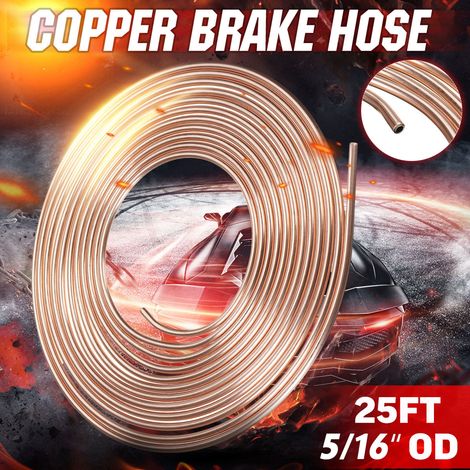 1PC Universal Car 5/16 & quot OD 25ft Roll Copper Brake Fuel Transmission Line Hose (1/3)