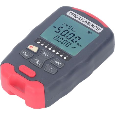 Détecteur de Fautes VFL Rouge 20KM pour Fibre Optique, Testeur de Câbles avec Mesure de Puissance Optique -50 à +26dBm (1/5)