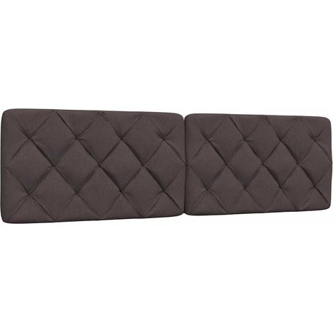 vidaXL Cabecero de cama acolchado tela marrón oscuro 180 cm (1/5)