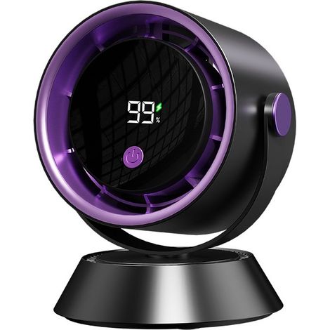 Ventilatore - Circolatore d'aria - Ventilatore da tavolo/da parete 2 in 1 - Rotazione a 360° - Display LED intelligente - Design silenzioso, adatto per camere da letto e campeggio (1/5)