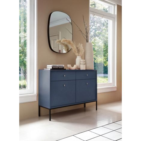 AX LIVING Kommode mit Schubladen Domiti MKS104 104 cm Dunkelblau
