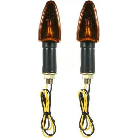 Kit da 4 frecce direzionali ambrate 12 V per moto – anteriori e posteriori, universale, impermeabile IP67, omologato ECE R6 (1/3)