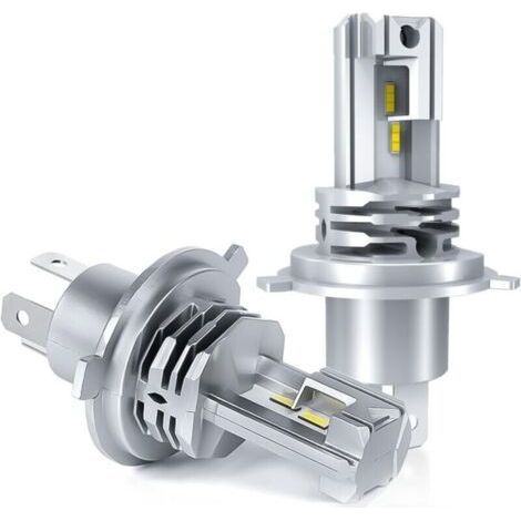 Lampadina LED H4, bianca 6500K, per kit di conversione fari anabbaglianti/abbaglianti auto 24V. (2 pezzi) (1/4)