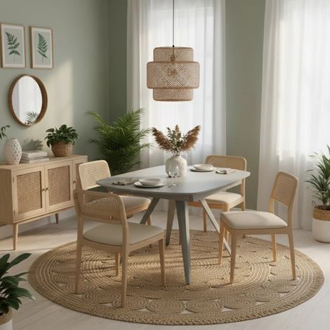 Float, Tavolo allungabile con top in Vetro Grigio (90cm X 120/180cm H. 76cm)  Duzzle (1/5)