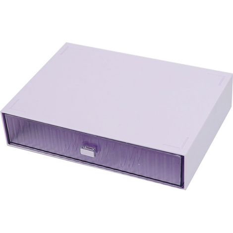 Organiseur de tiroir de bureau, tiroirs de rangement empilables, organisateurs de bureau en ABS pour le bureau, l'école et la maison, 1 tiroir, 23 x 16,5 x 5 cm (1/5)