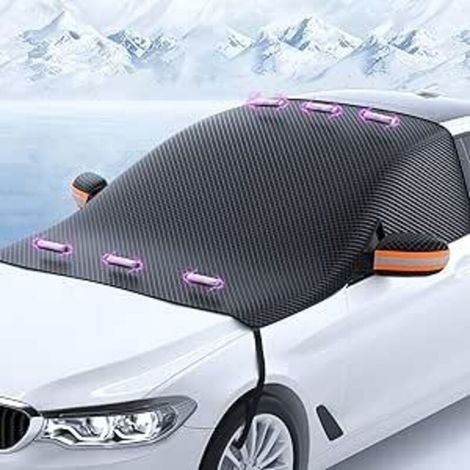 Couverture Pare-Brise Voiture pour Opel Corsa 2007-2016 2017 2018 2019 2020 2021 2022 2023,Magnétique Protege Pare Brise Givre avec Couvercle Rétroviseur (1/4)