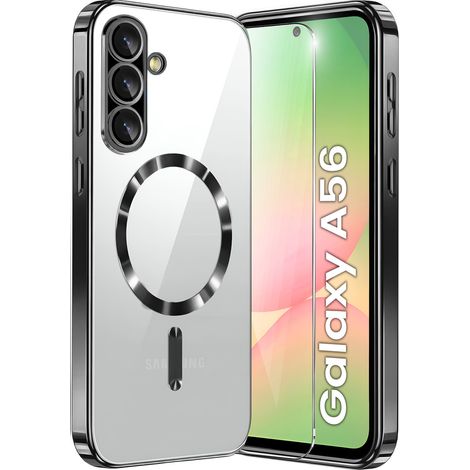 Étui pour Samsung Galaxy A56 5G, Electro MagSafe, noir + protection d'écran en verre (1/5)