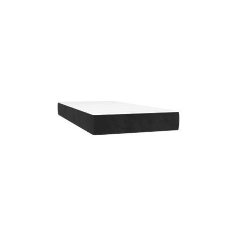 Matelas de lit à ressorts ensachés Noir 100x200x20 Velours (1/5)