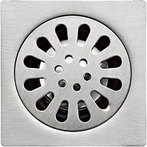 Siphon De Sol en Acier Inoxydable Épais Drain De Douche Carré Anti-Odeur pour Salle De Bain1010 (1/4)