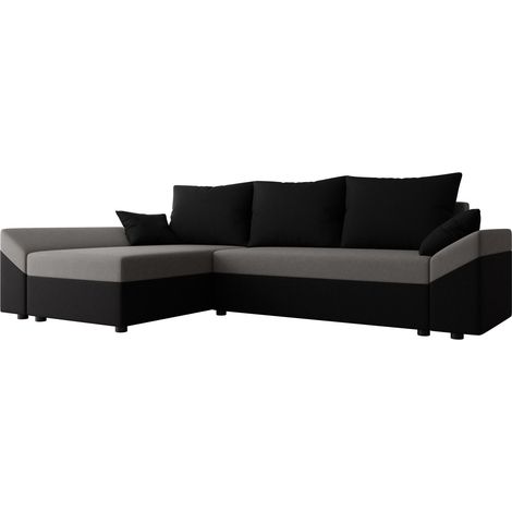 Canapé d'angle Memphis 104, Alova 04 + Alova 36, Fonction de couchage, Boîte de literie, 240x140x82cm, 0 (1/5)