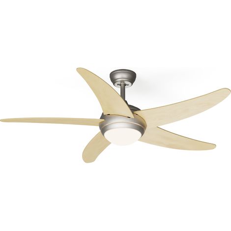 Klarstein Ventilador de techo Bolero 2 en 1 132 cm Luz 55 W Mando a distancia Control por aplicación 2 sentidos de giro