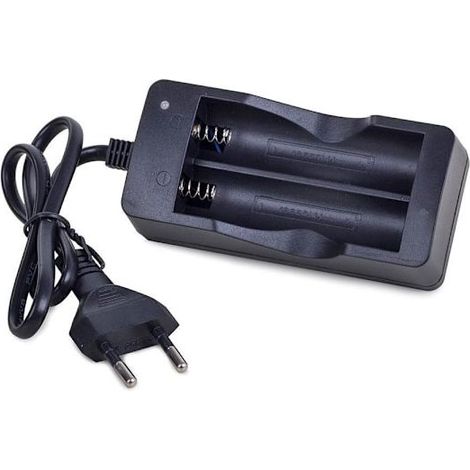 HOXILEELEO - Caricatore per 2 batterie 18650 (nero) (1/5)