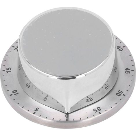 Minuteur à remontoir magnétique à ventouse pour entraînement extérieur, compte à rebours manuel de 60 minutes, blanc (1/4)