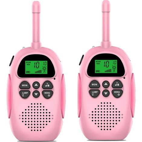 /(2 talkies-walkies roses rechargeables, jouets radio pour enfants)/-