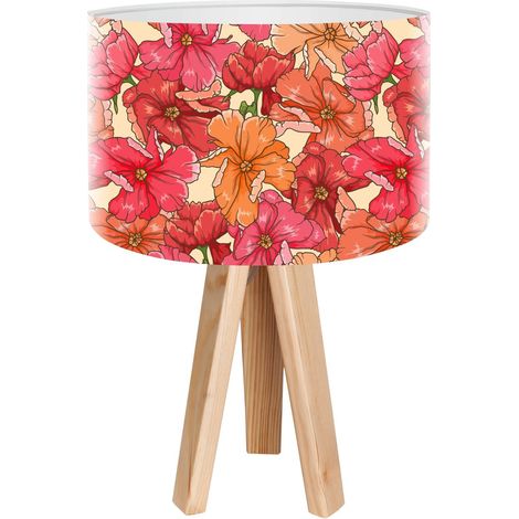 Lampe de chevet bothanica foto-036 - Bois clair, blanc